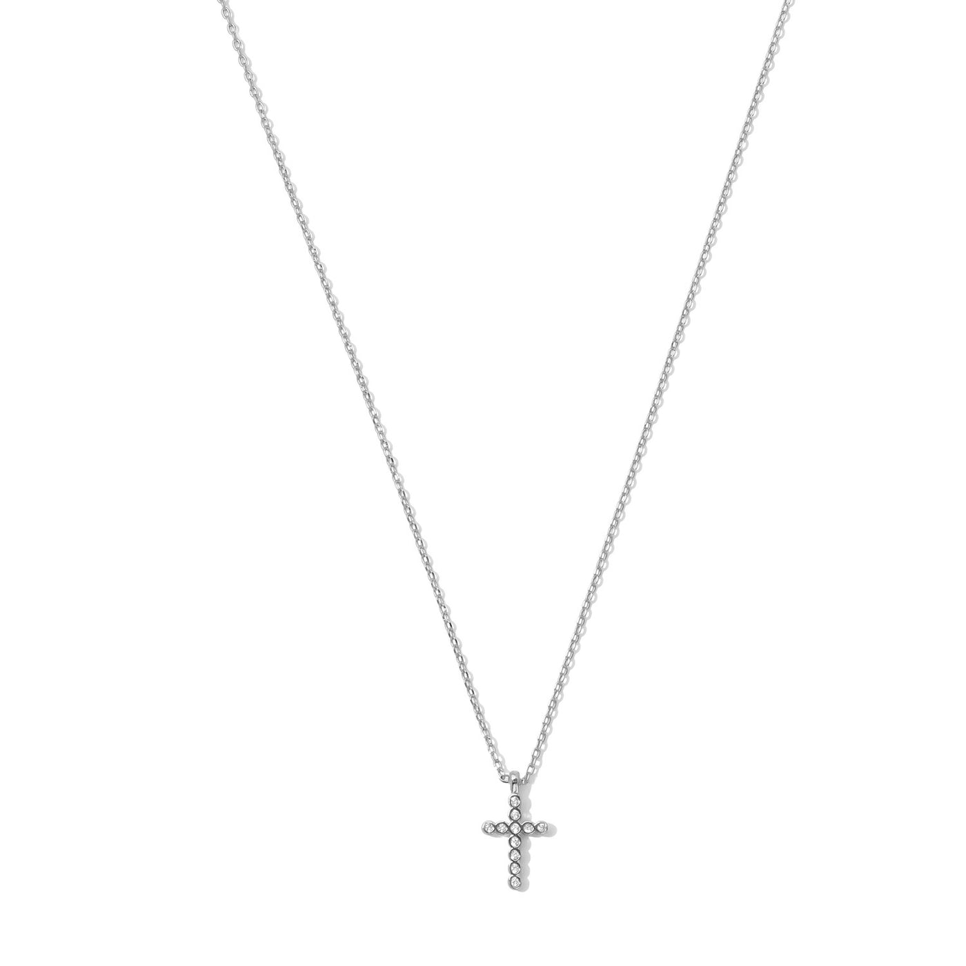 Delicate CZ Cross Pendant N7480