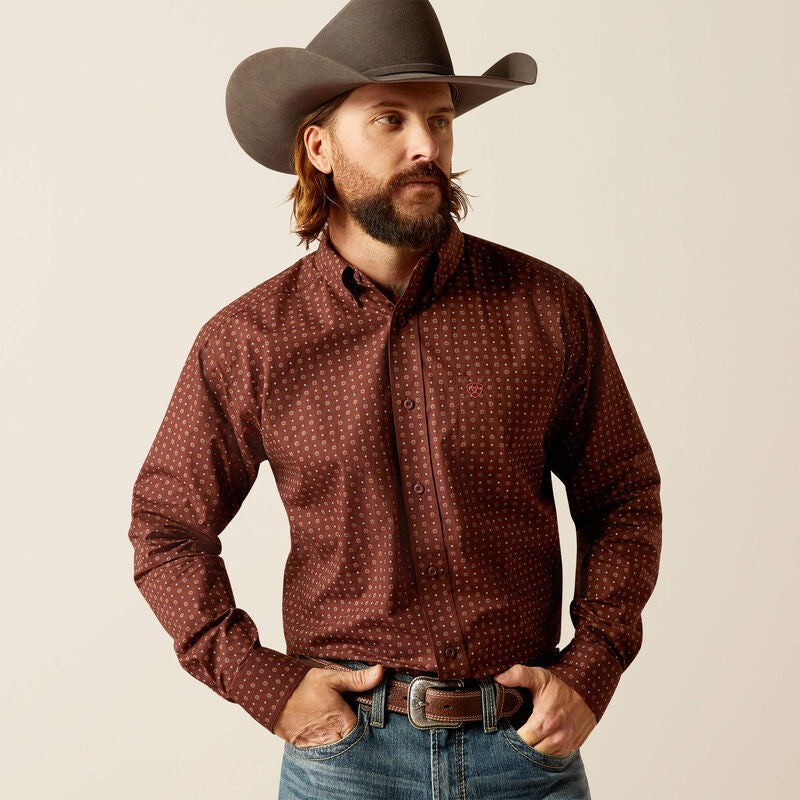 Ariat MNS Seabrook LS Shirt Brown 10052369