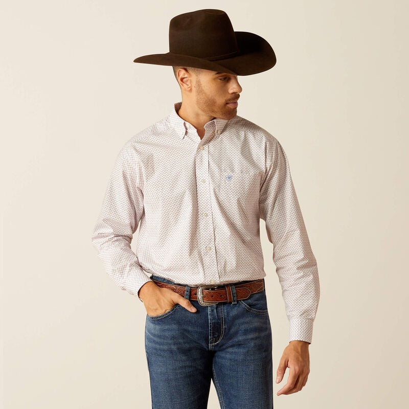 Ariat MNS Talbott Classic Fit Long Sleeve White 10052617