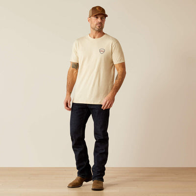 Ariat MNS Barbed Flag Tee Natural