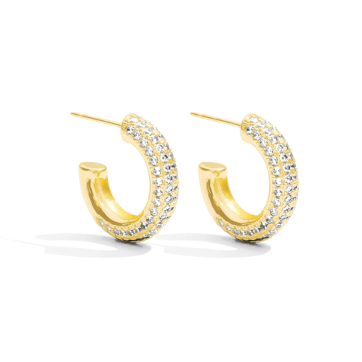 Sophisticated Vibes Pave Hoop E7724