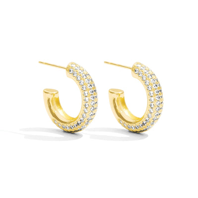 Sophisticated Vibes Pave Hoop E7724