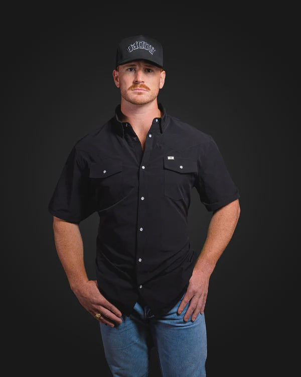 Ferrell - Black Short Sleeve Snap Shirt