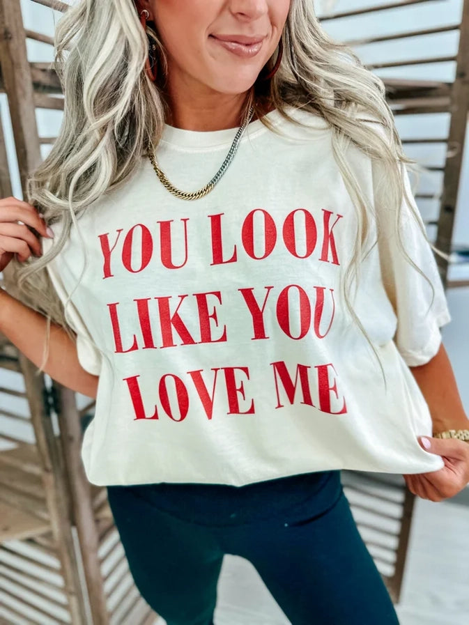 You Look Like You Love Me Tee Ivory