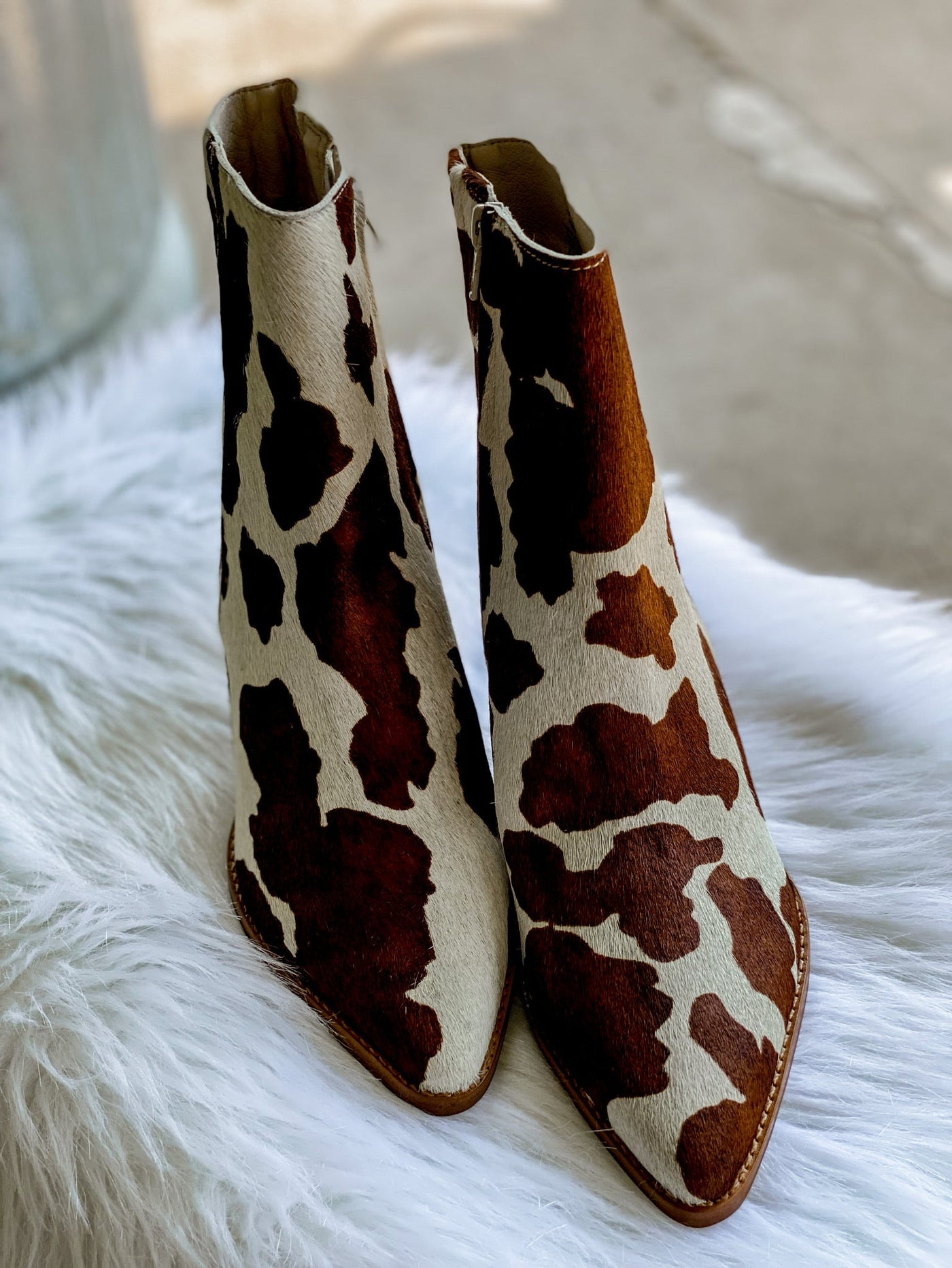 Matisse Caty Brown Cowprint Bootie