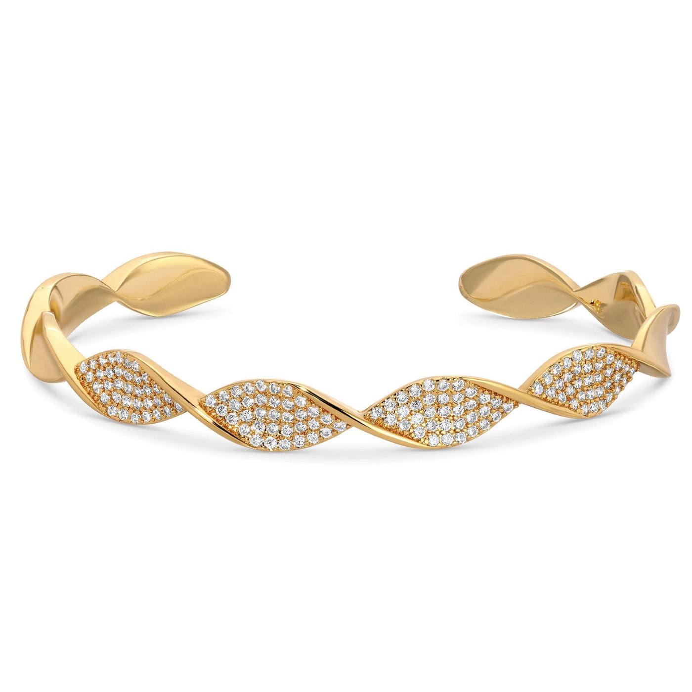 Twisted Pave Cuff Bracelet B7789