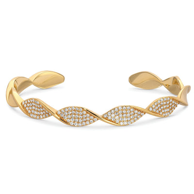 Twisted Pave Cuff Bracelet B7789