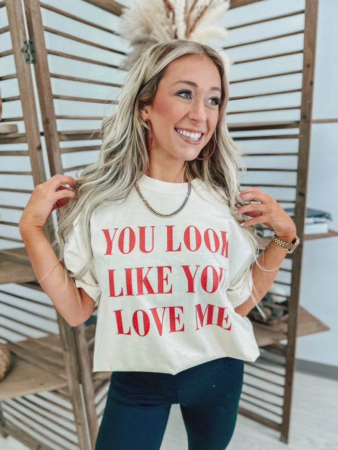 You Look Like You Love Me Tee Ivory