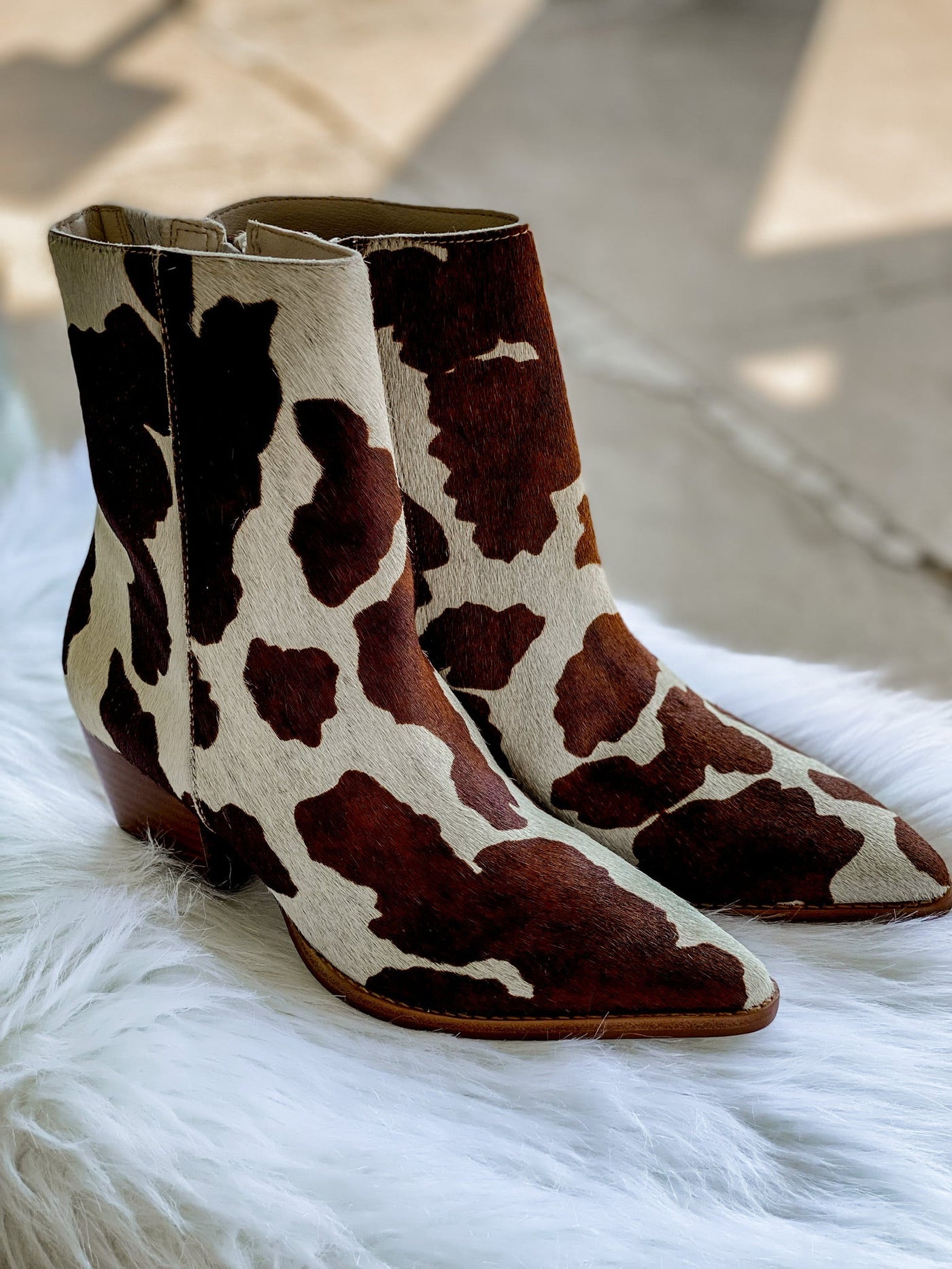 Matisse Caty Brown Cowprint Bootie