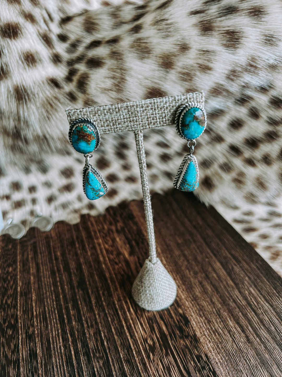 Elouise Kee Navajo American Turquoise & Sterling shops Silver Hoop Earrings are NWOT!