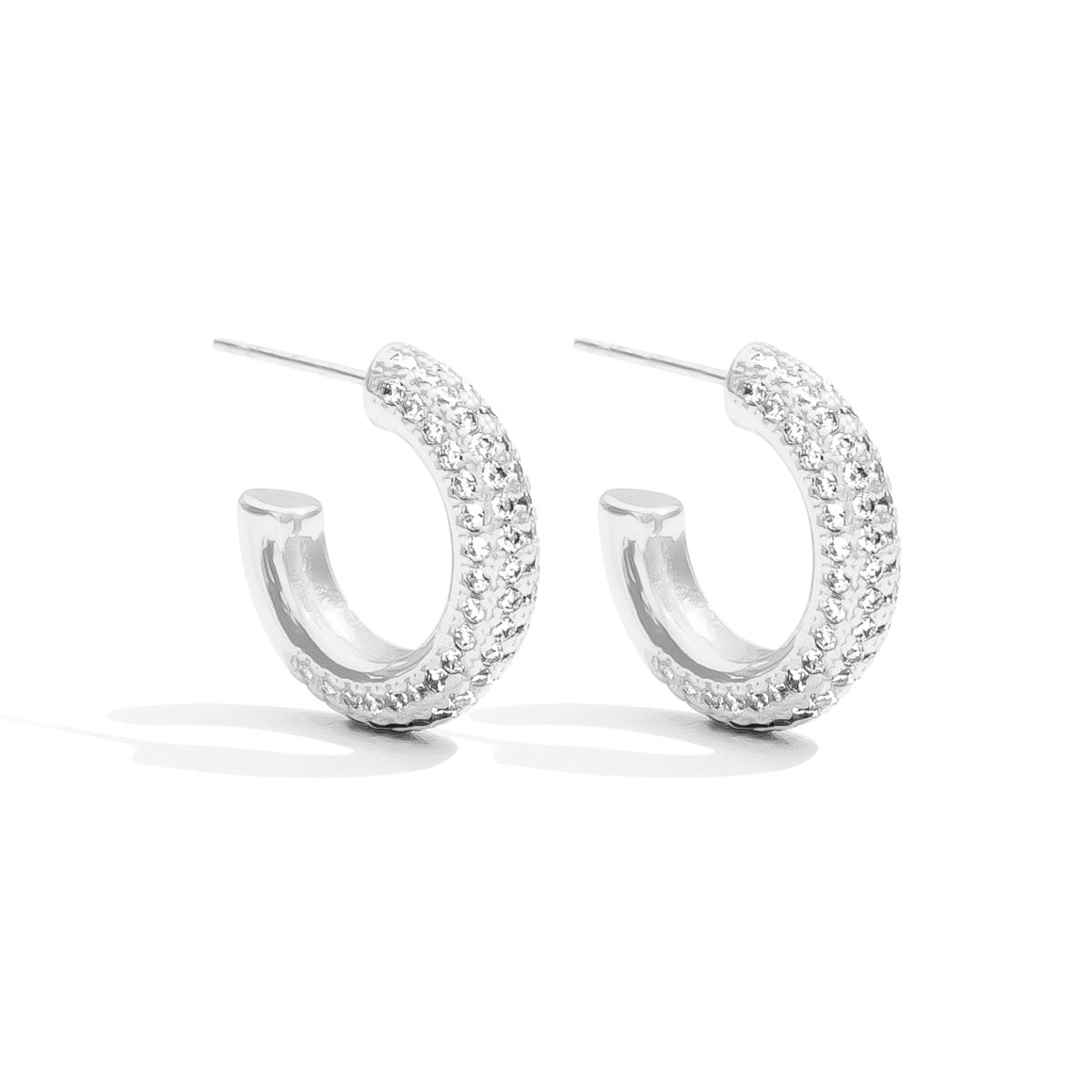 Sophisticated Vibes Pave Hoop E7724