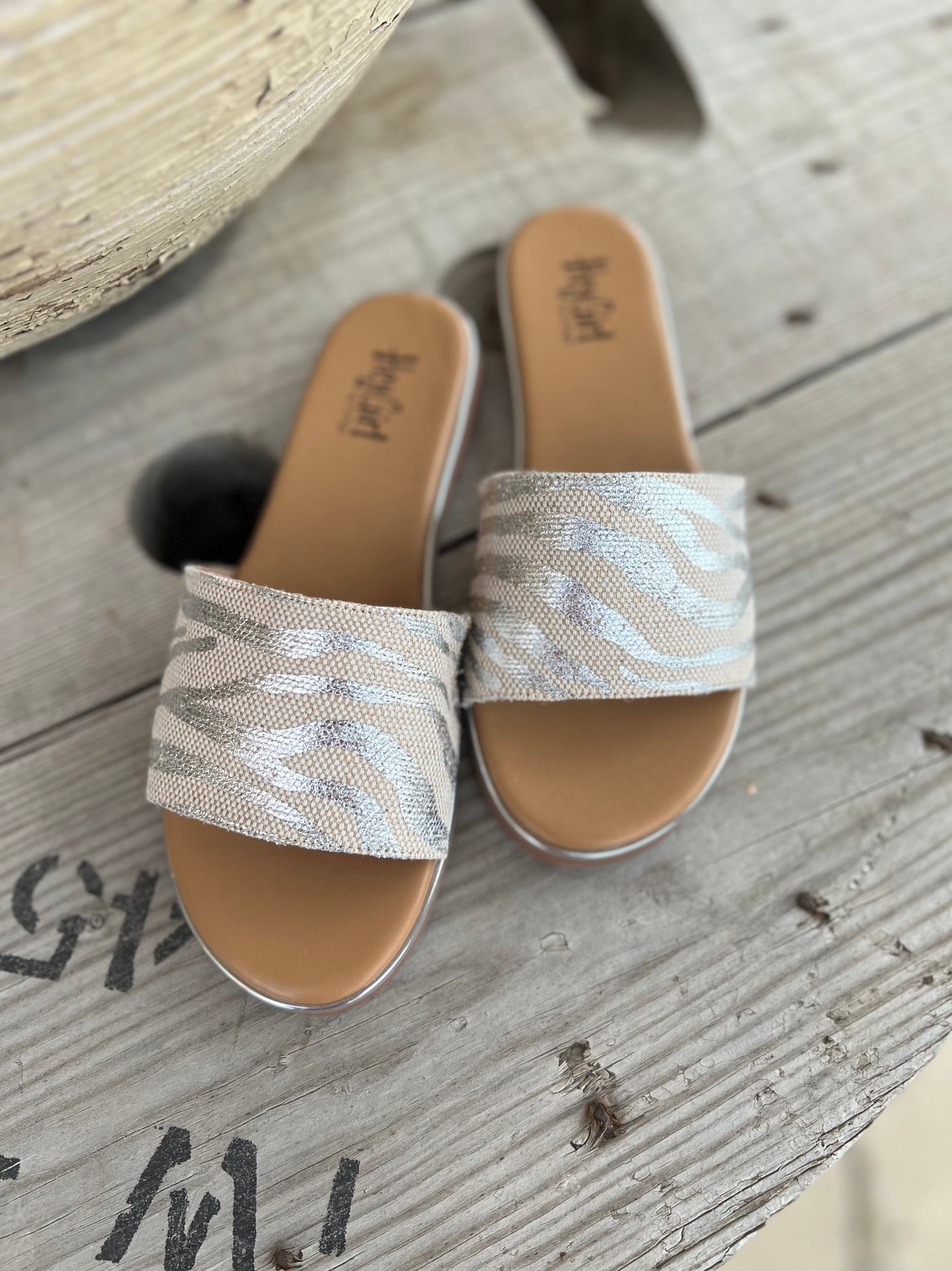 Corky’s Graceful Silver Zebra Sandal