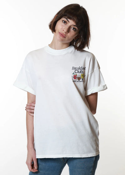 Girl Dangerous Breakfast Club Vintage White Boyfriend Tee