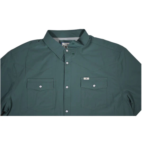 Ferrell - Teal Short Sleeve Snap Shirt