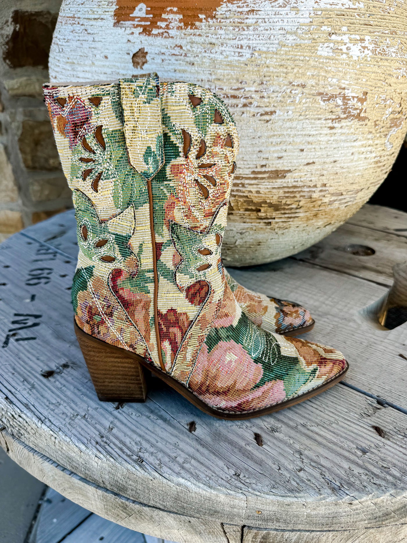 The Sorrel Floral Western Bootie