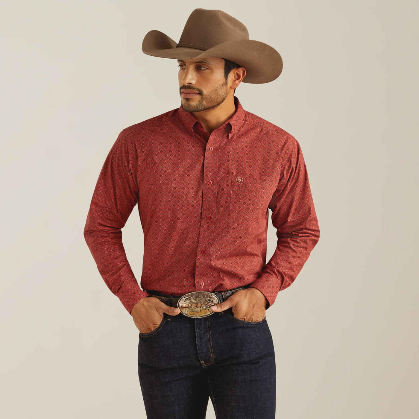 Ariat 10052372 Sanders LS Shirt Red