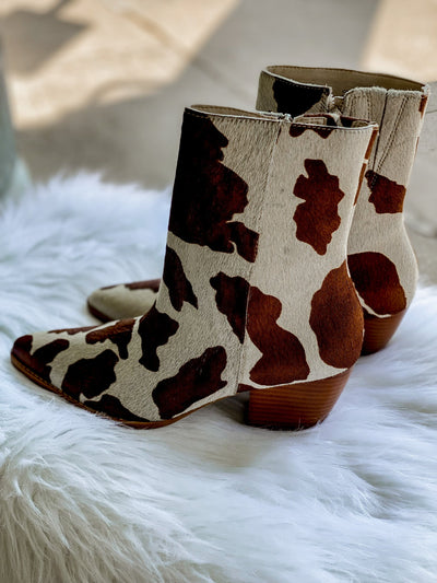 Matisse Caty Brown Cowprint Bootie