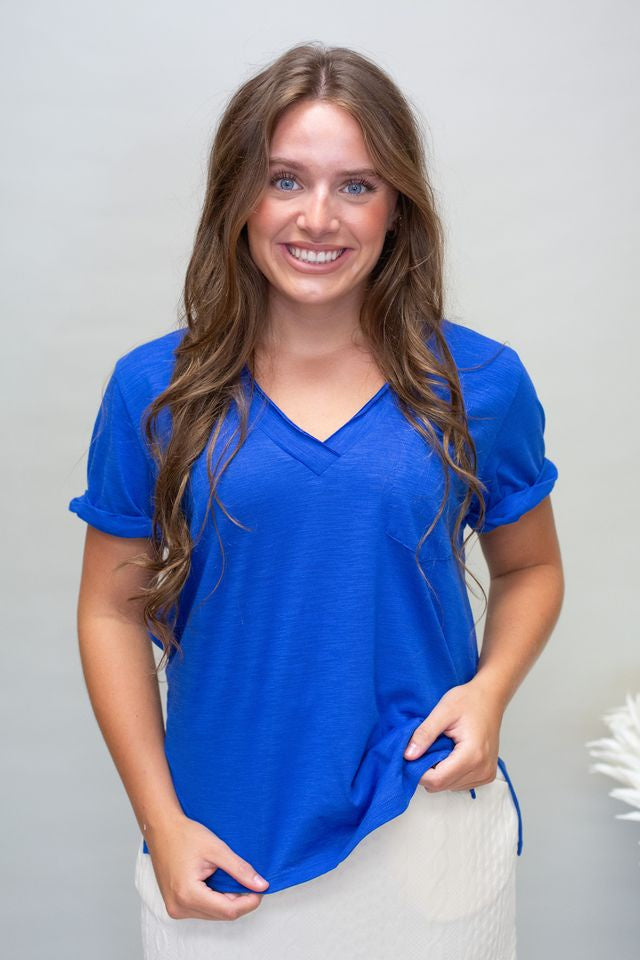 Cobalt Zoie Vneck SS Top