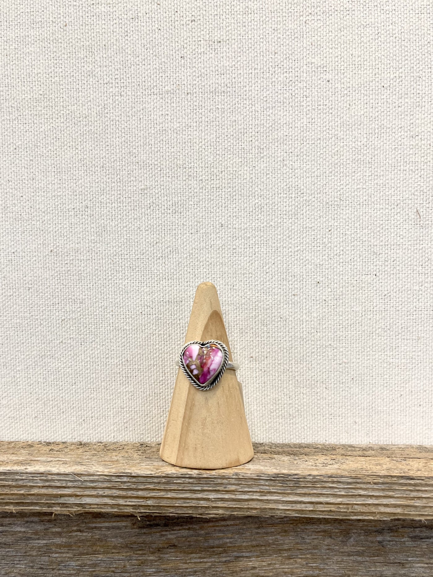 Pink Stone Heart Ring