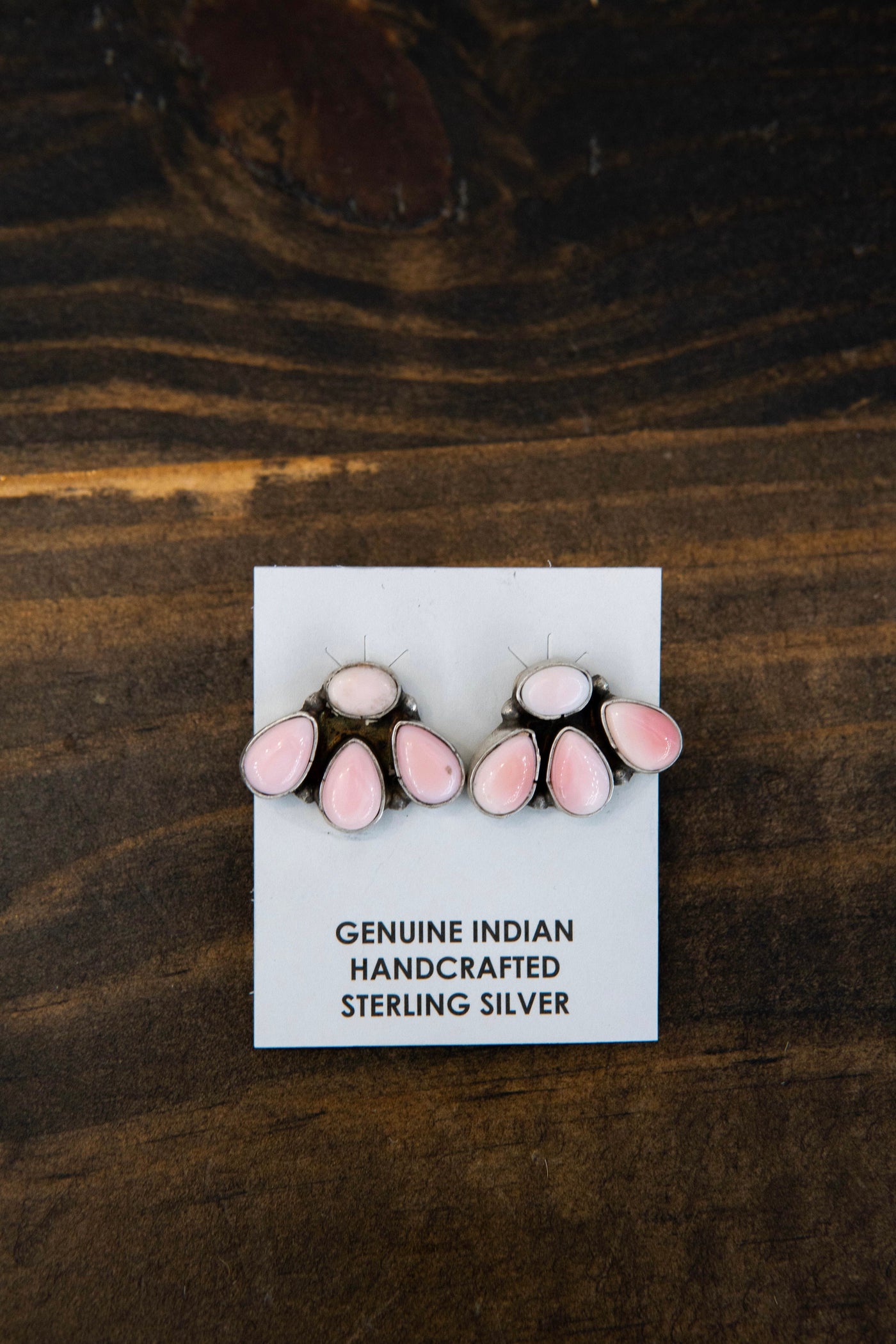 Pink Conch 4 Stone Studs