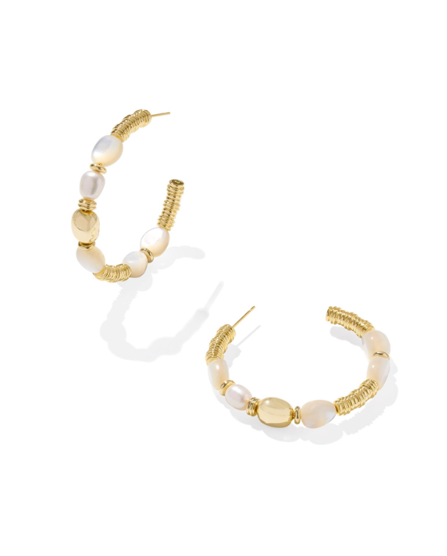 KS Melody Beaded Hoop Gold