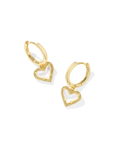 Kendra Scott Ari Heart Huggie Earring Gold