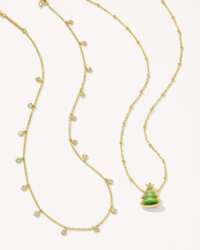 Kendra Scott Holiday Tree Gold Necklace