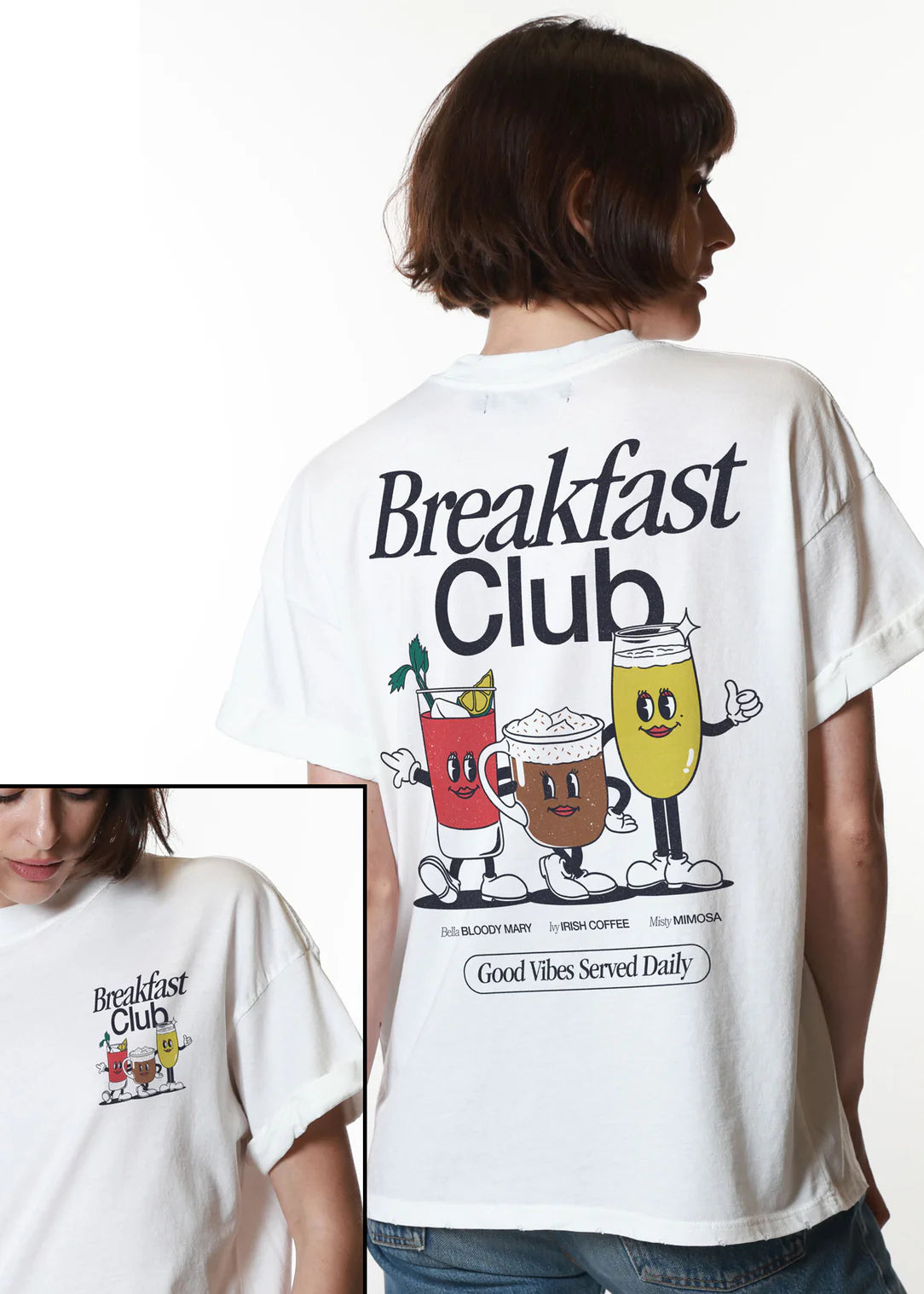 Girl Dangerous Breakfast Club Vintage White Boyfriend Tee