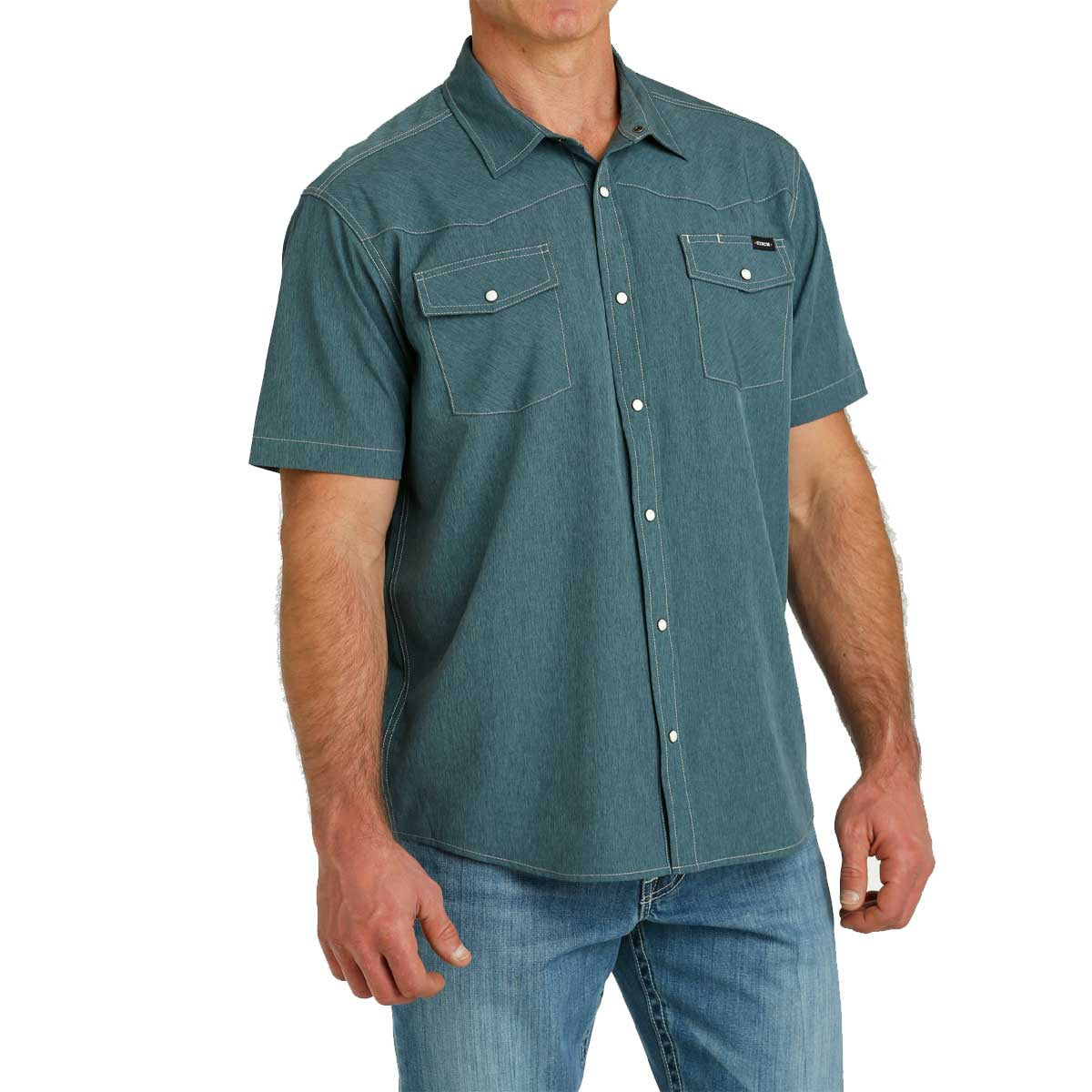 Cinch MTW1402001 Blue SS Camp Shirt