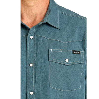 Cinch MTW1402001 Blue SS Camp Shirt