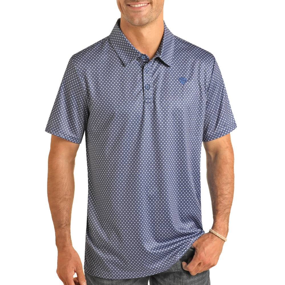 Rock & Roll BM51T03962 Blue Geo Polo