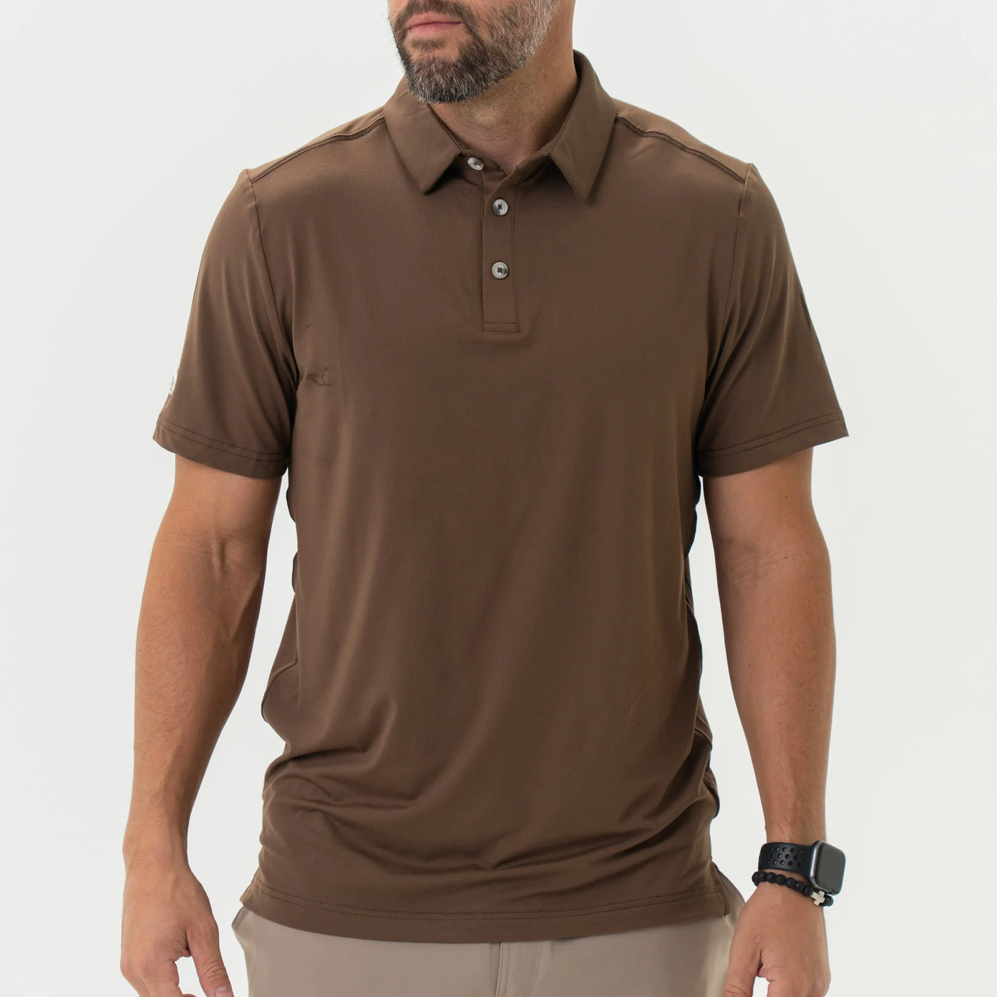 Burlebo Heather Brown Performance Polo