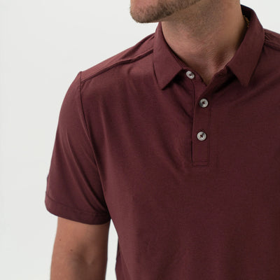 Burlebo Heather Maroon Performance Polo