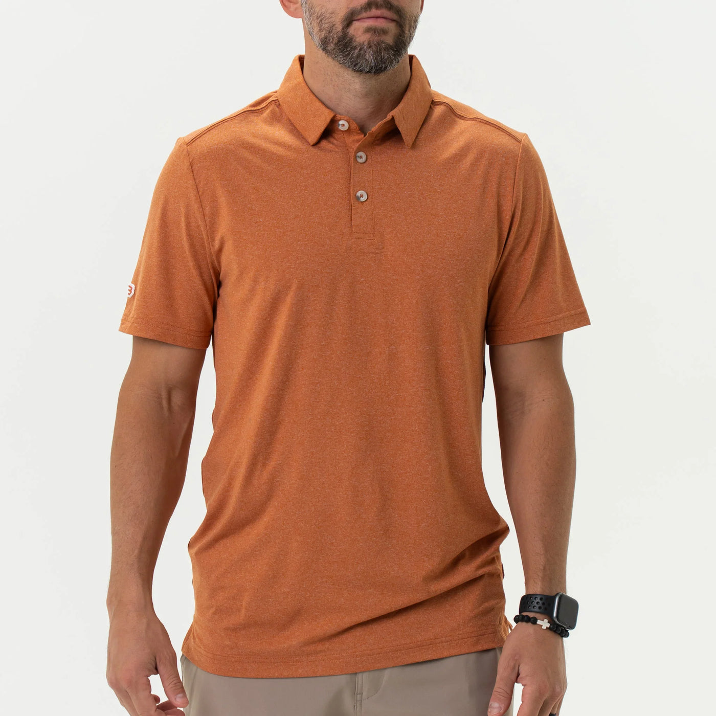 Burlebo Heather Orange Performance Polo