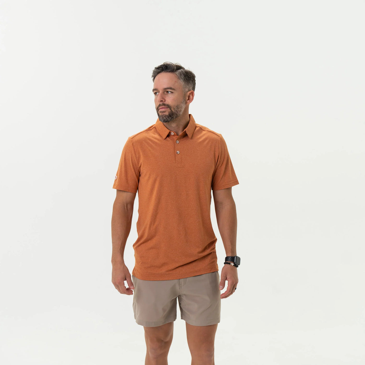 Burlebo Heather Orange Performance Polo