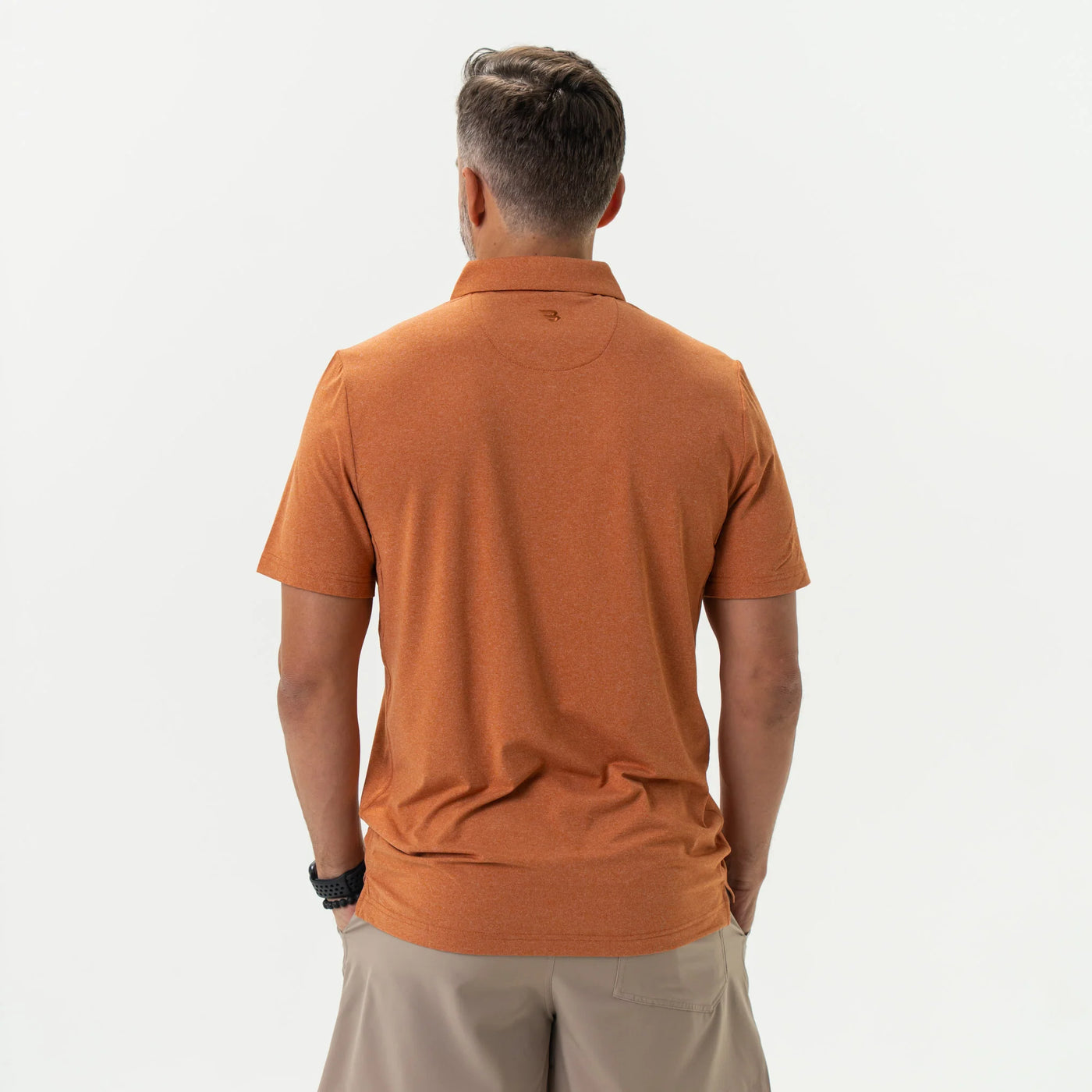 Burlebo Heather Orange Performance Polo