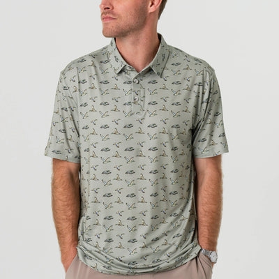 Burlebo Green Flying Ducks Performance Polo