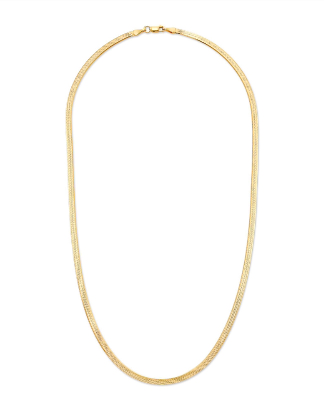 KS Herringbone 18k Gold Vermeil Chain