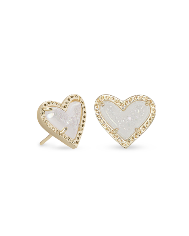 Kendra Scott Ari Heart Stud Gold