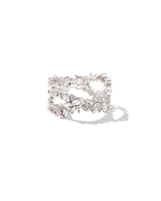 KS Rosalie Double Band Silver Ring