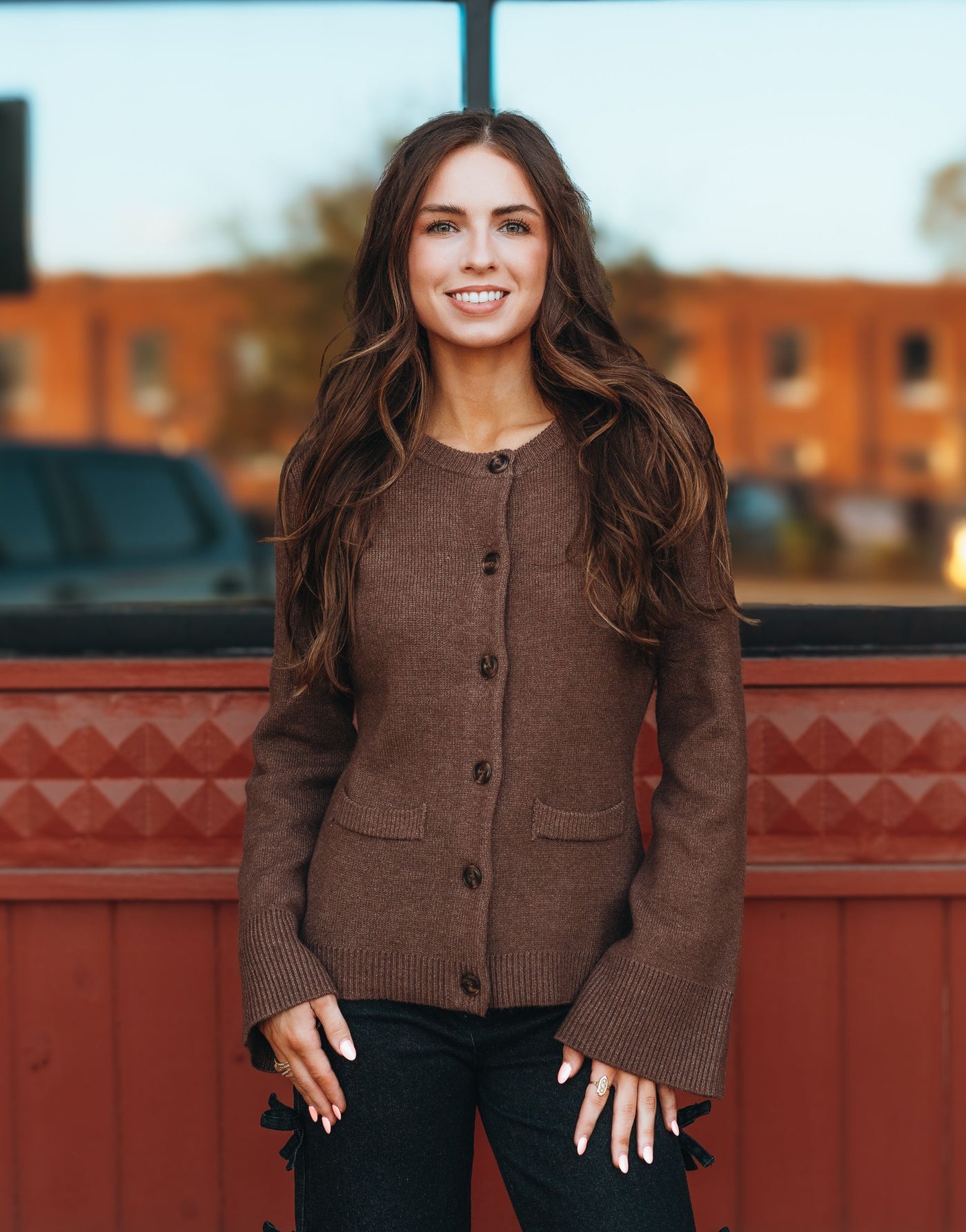 Chesnut Brown Tyler Cardigan