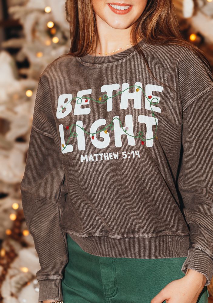 Be The Light Cropped Thermal Pullover Charcoal