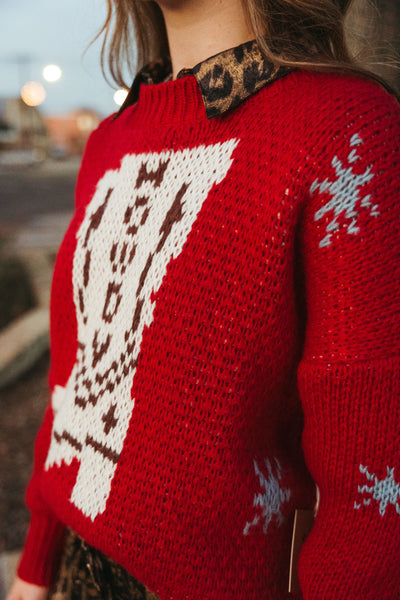 Cherry Red Howdy Sweater BRW2284-1