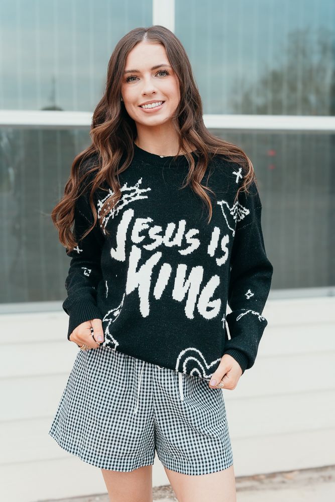 Jesus is King Jacquard Sweater