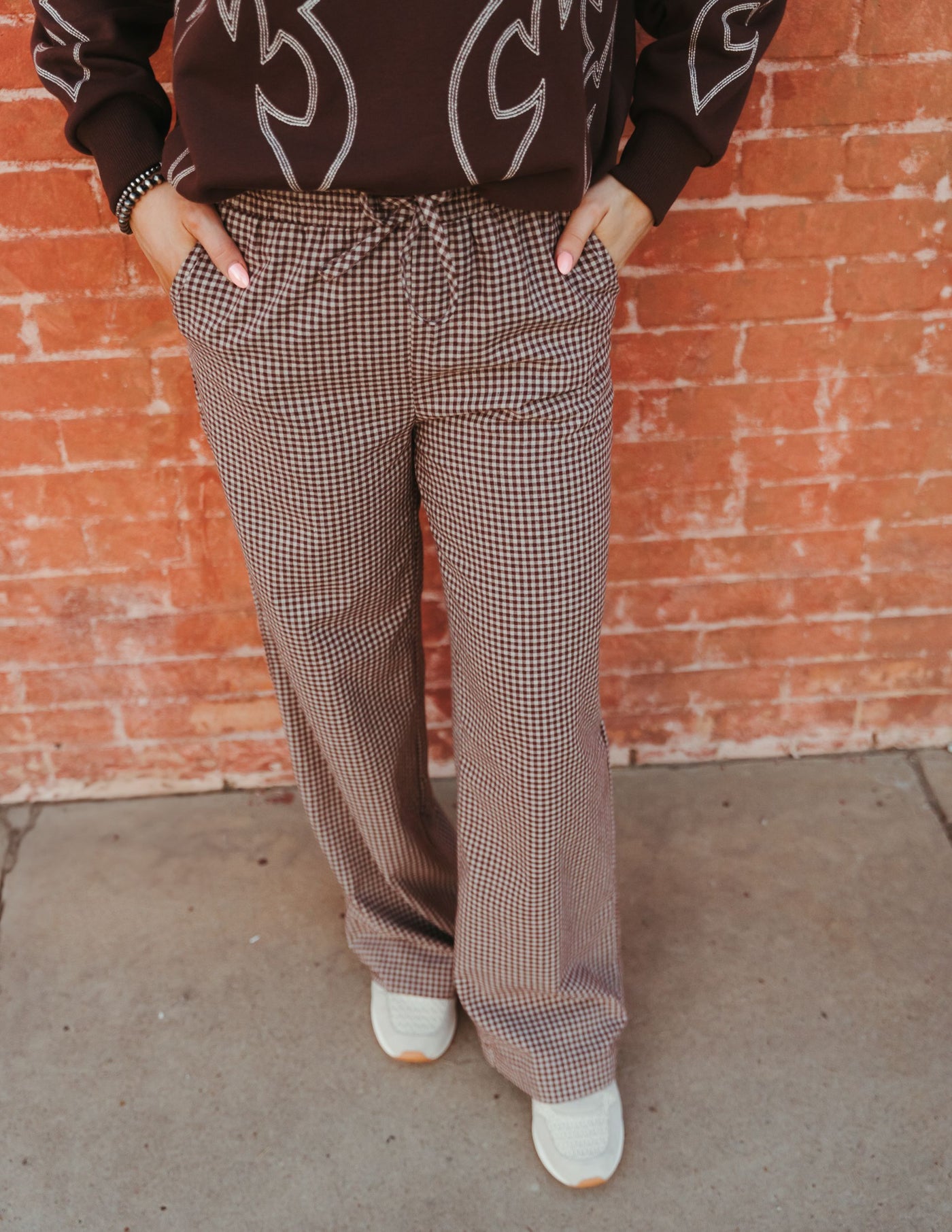 Brown Gingham Pants BRP2663-2