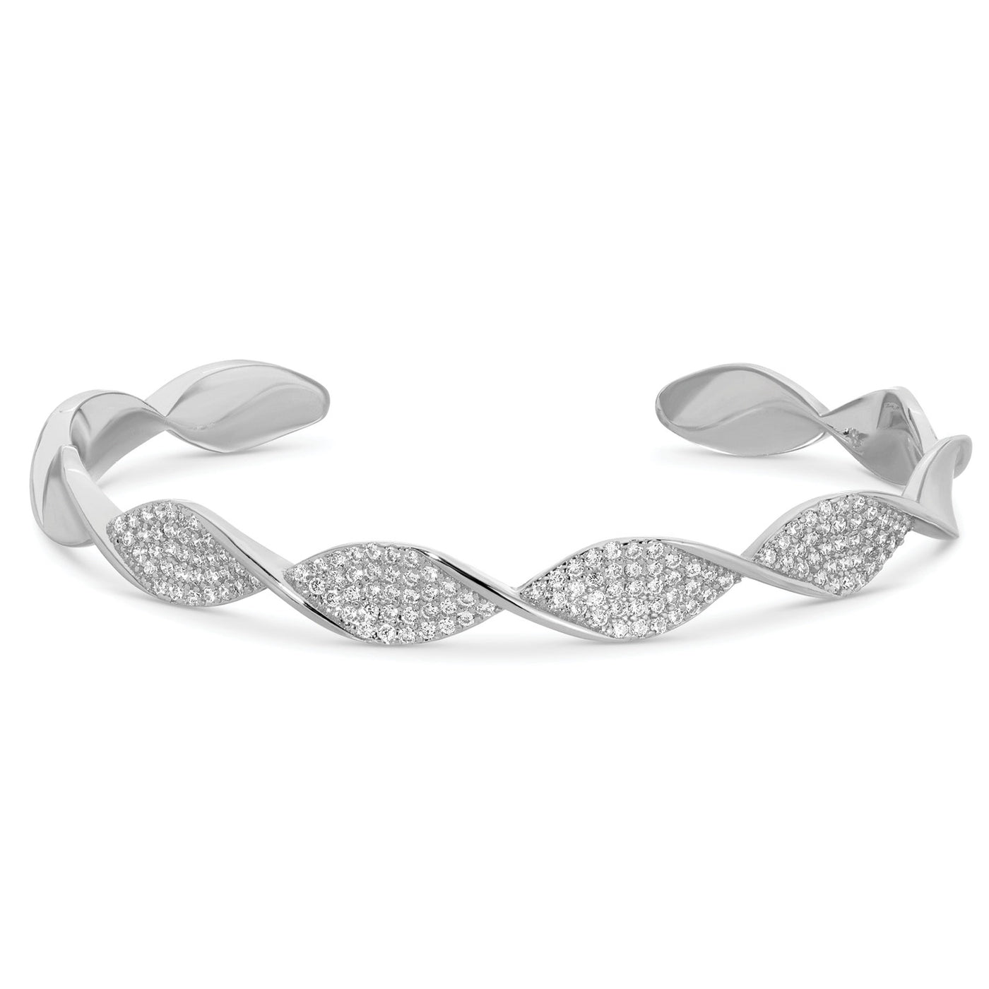 Twisted Pave Cuff Bracelet B7789