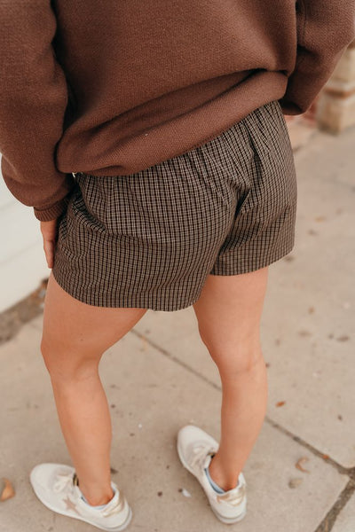 Chocolate Plaid Shorts BRP2750-3