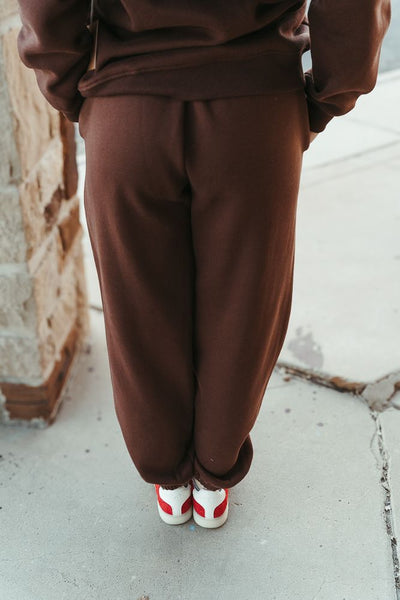 Chocolate Ribbon Embroidered Sweatpants BRP3190-1