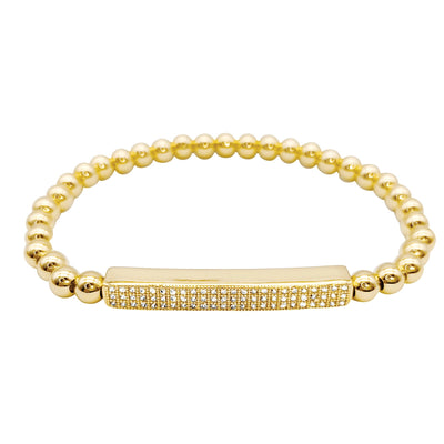 Pave Bar Stretch Bracelet B7496