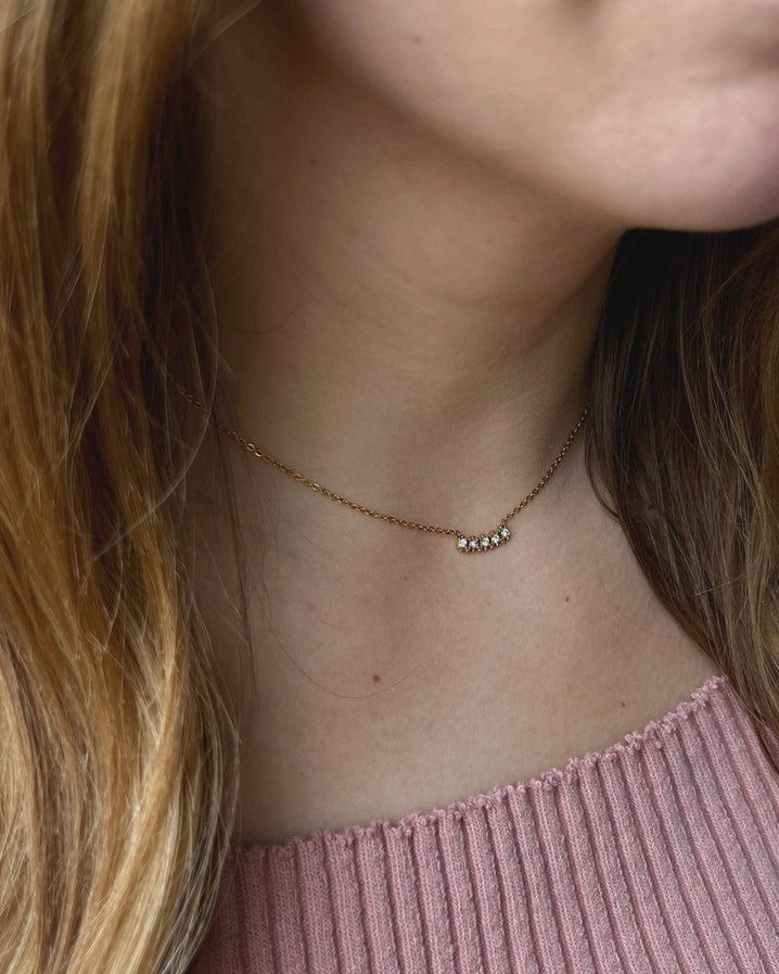 Addy Diamond Bar Necklace